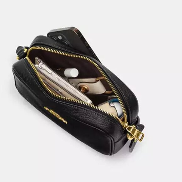 Coach Mini Jamie Crossbody Bag Pink Leather CQ875 Red - Picture 10 of 12